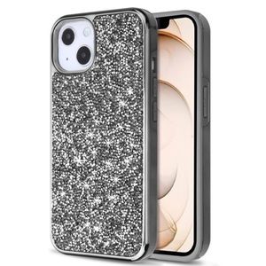iPhone 13 (6.1) Encrusted Rhinestone Hybrid Cover